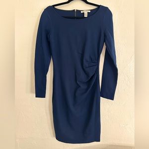 Kenneth Cole New York sz 6 navy jersey knit faux wrap dress.